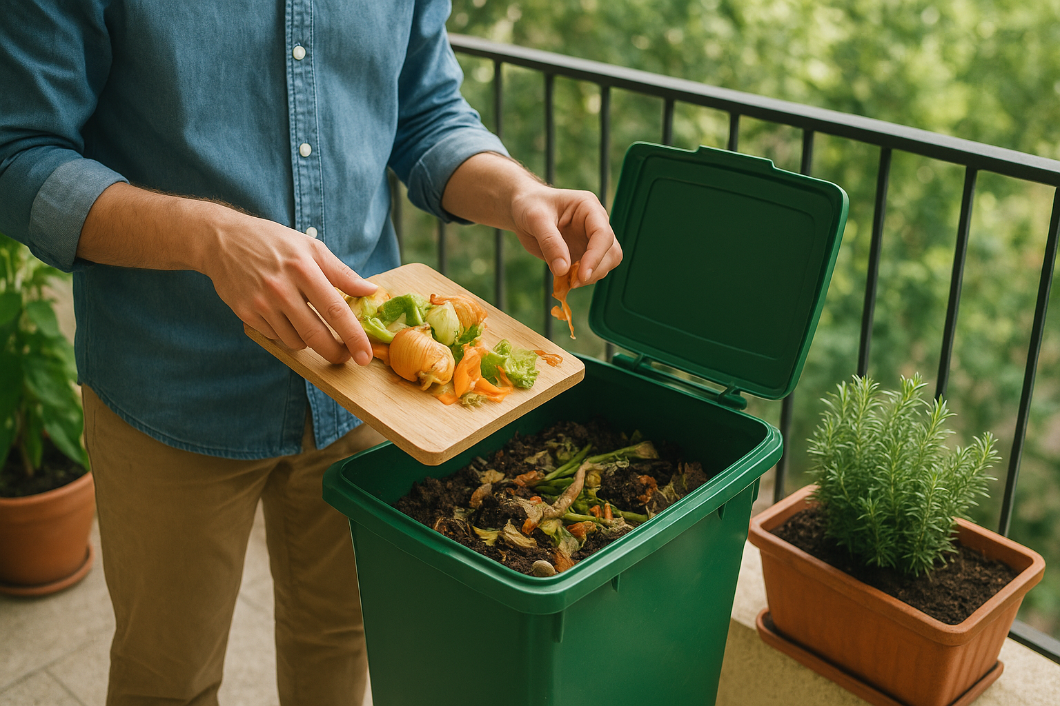Balkon komposztálás egyszerűen: zöld megoldások kis helyen