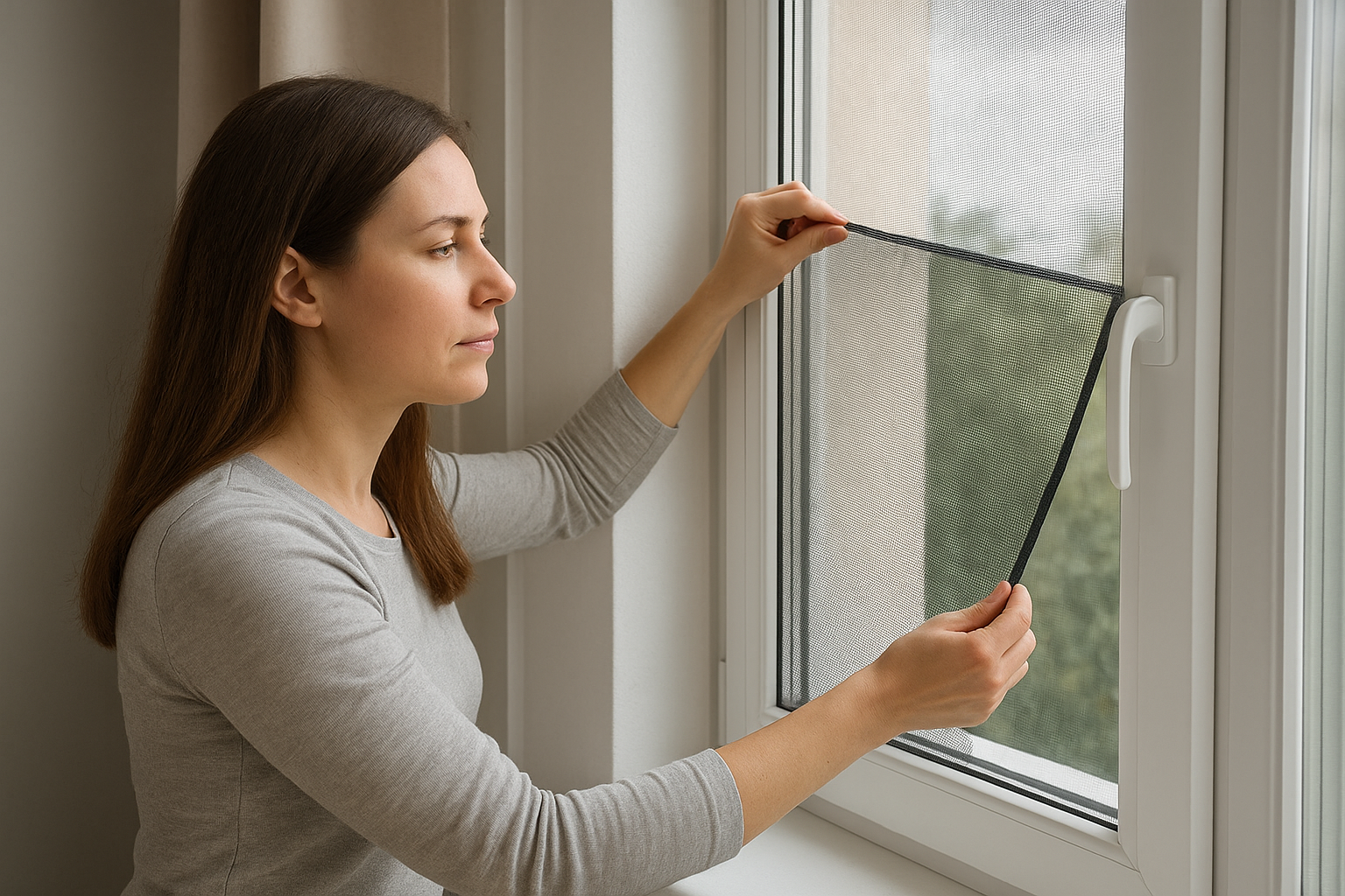 Szúnyogháló felszerelése otthon: egyszerű lépések lakásban