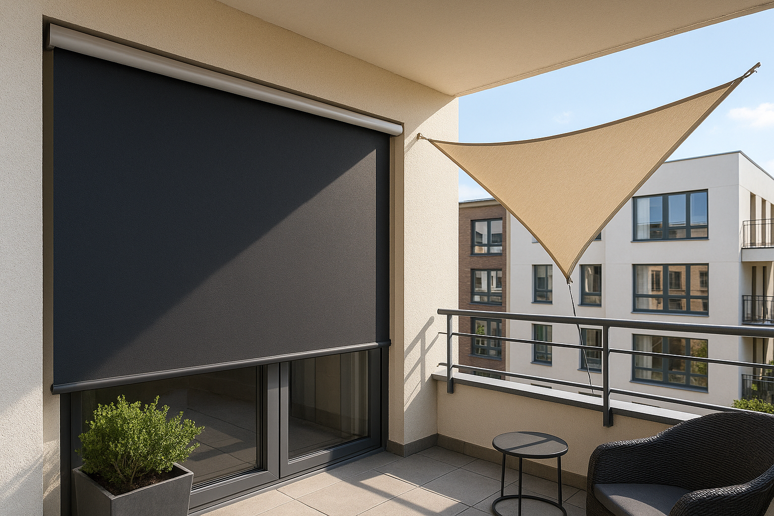 Balkon napvédelem rolóval vagy napvitorlával?