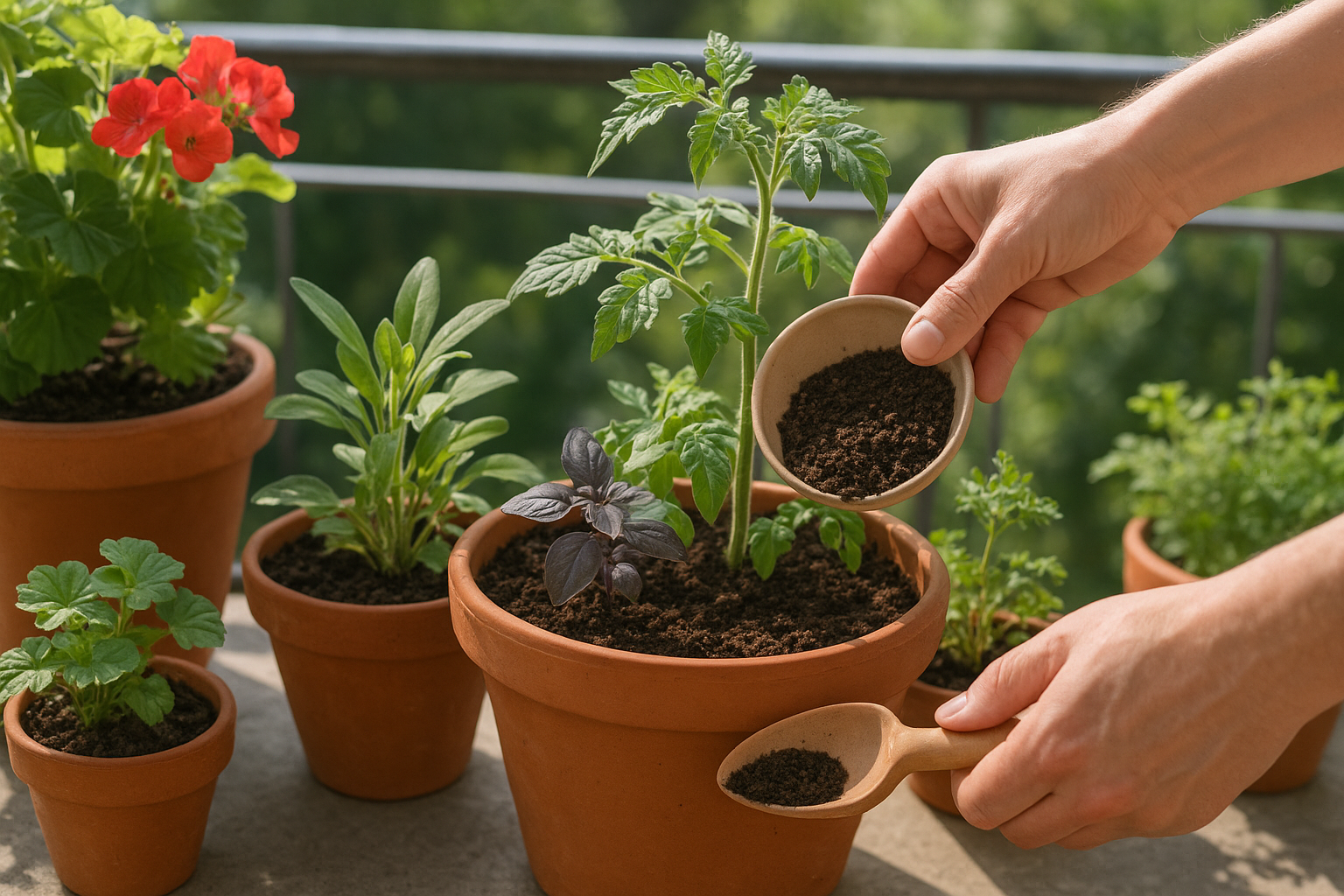Balkon növények tápanyagpótlása természetesen