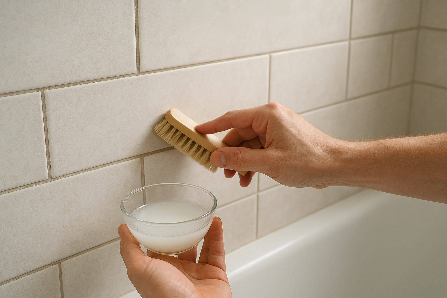 Fürdőszoba fugák fehérítése természetesen