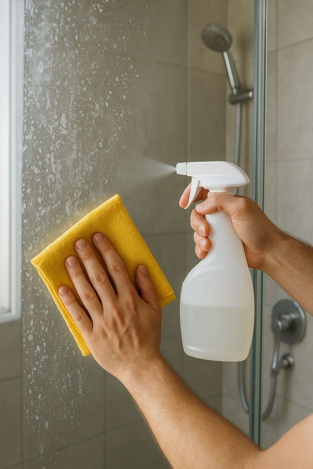 Fürdőszoba zuhanykabin vízkőtlenítése egyszerűen