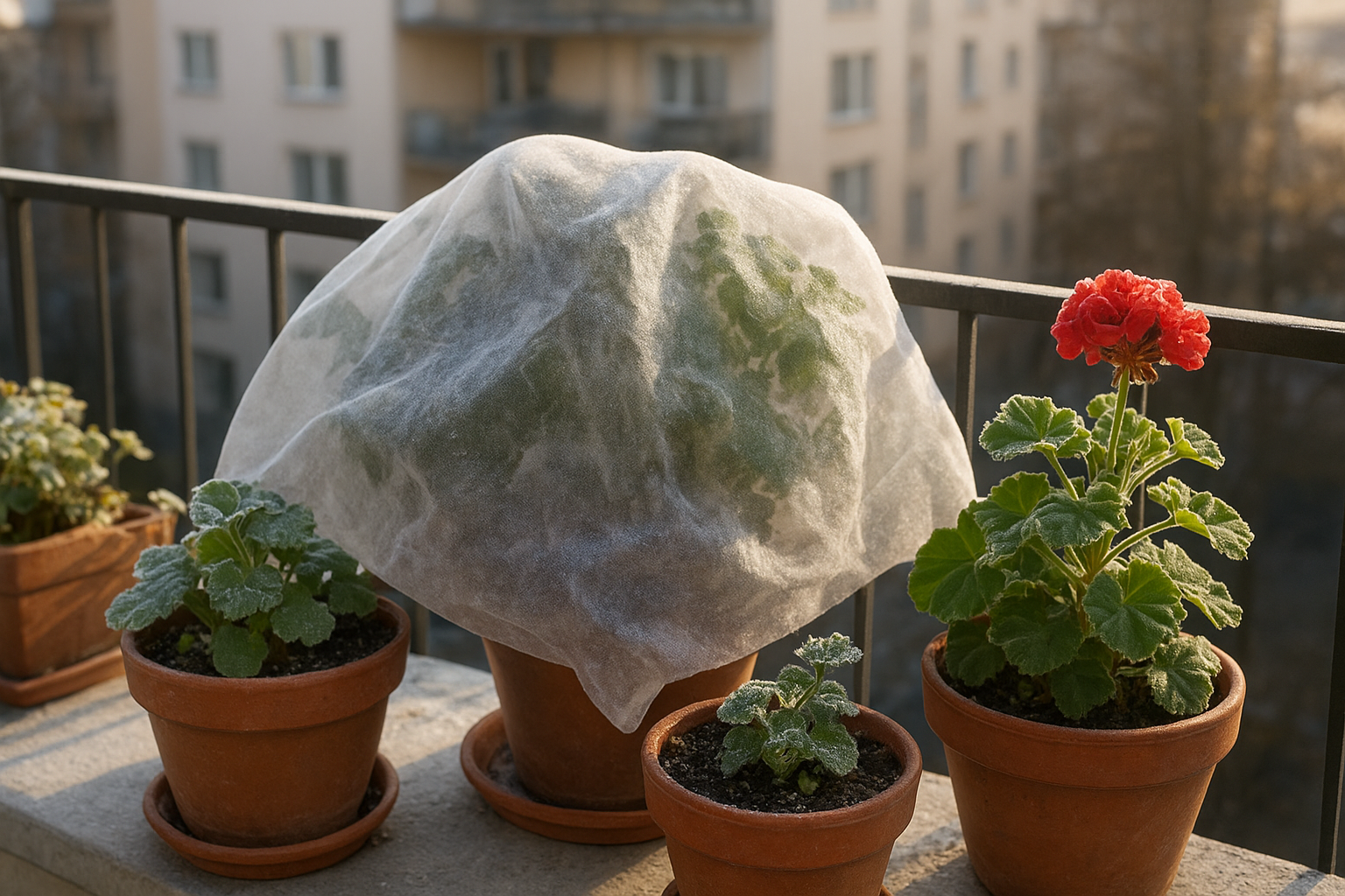 Balkon növények védelme hirtelen lehűlés ellen
