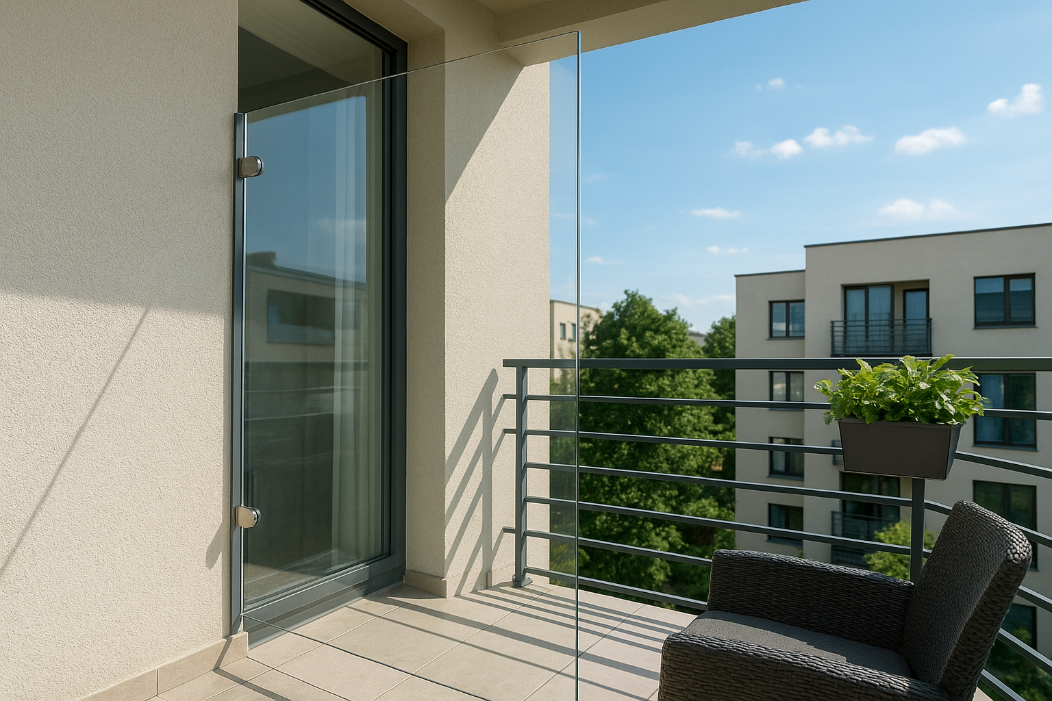 Balkon szélárnyékolás plexivel